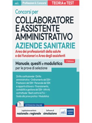 cover image of Concorsi per Collaboratore e Assistente amministrativo nelle Aziende Sanitarie